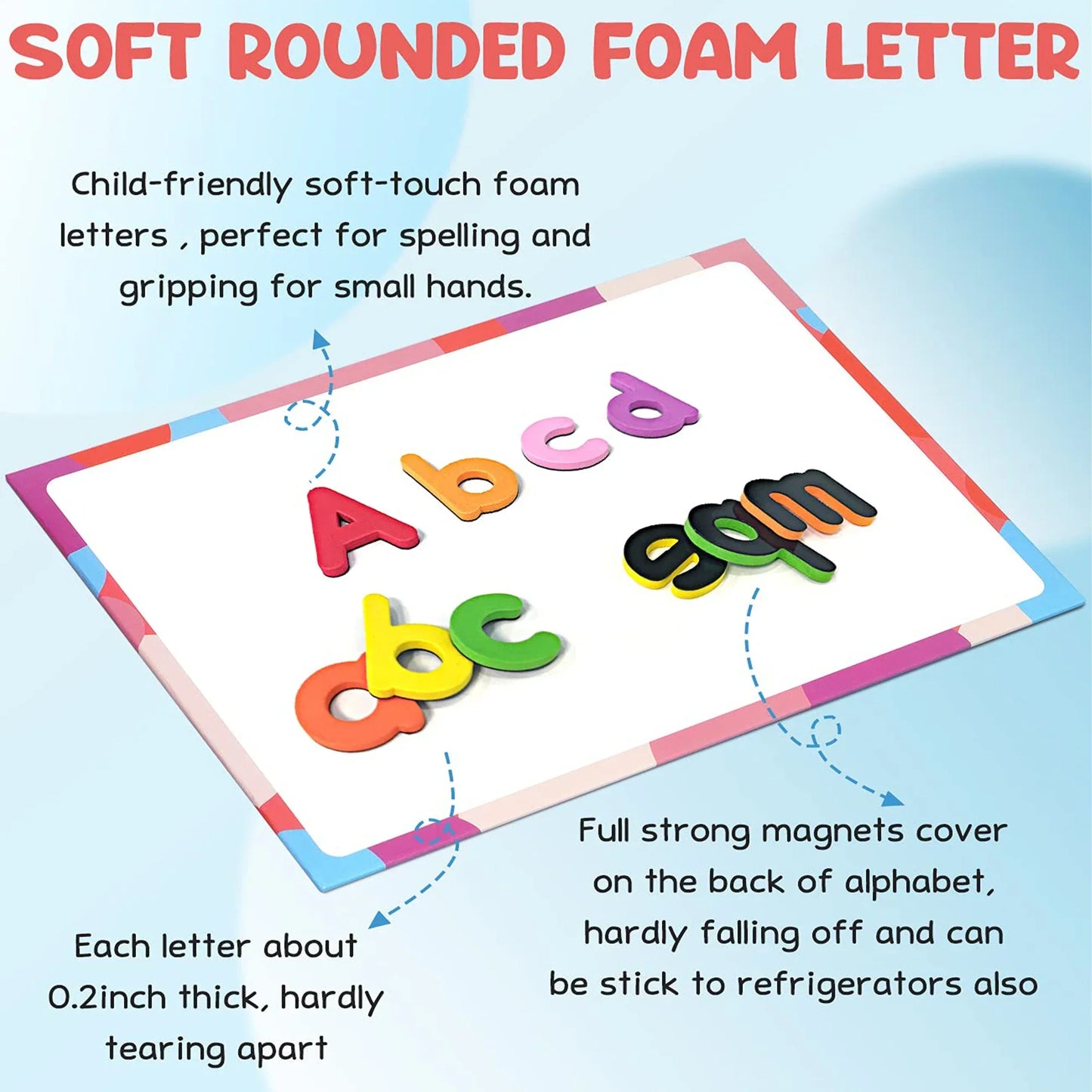 Magnetic Alphabet Letters Kit with Magnet Board
