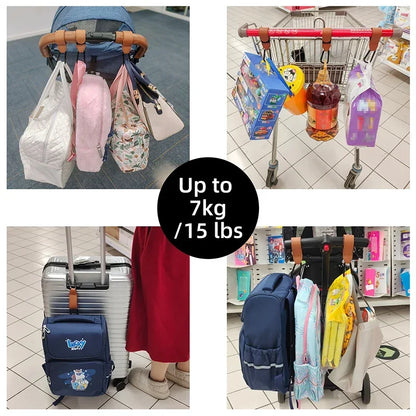 2 PCS Baby Stroller Hooks – 360° Rotatable Organizer