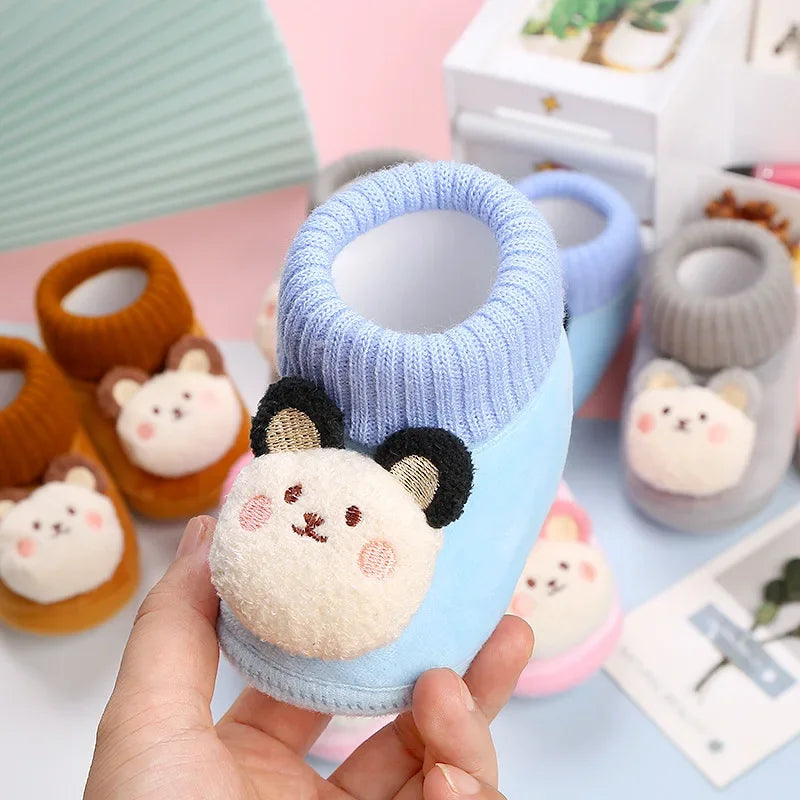BearStep – Plush Anti-Slip Baby Crib Shoes 🐻👟