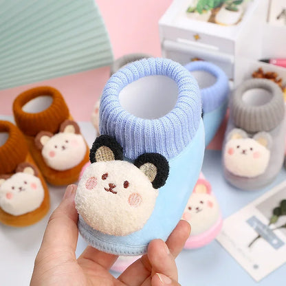 BearStep – Plush Anti-Slip Baby Crib Shoes 🐻👟
