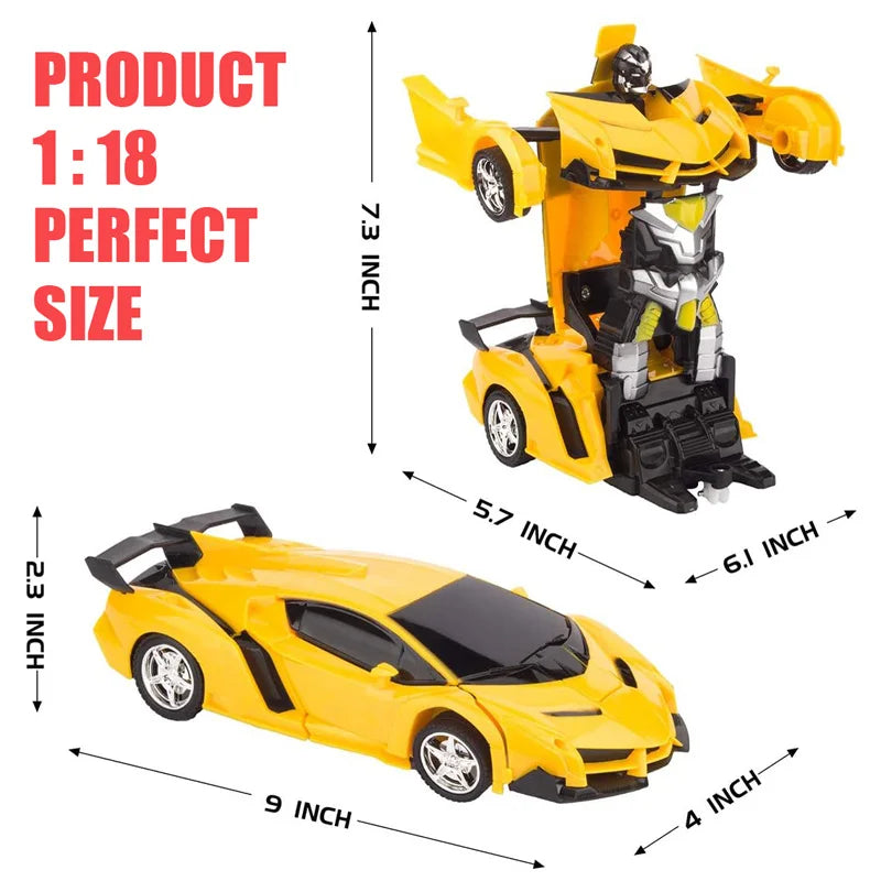 Electric Transforming Police Toy Car