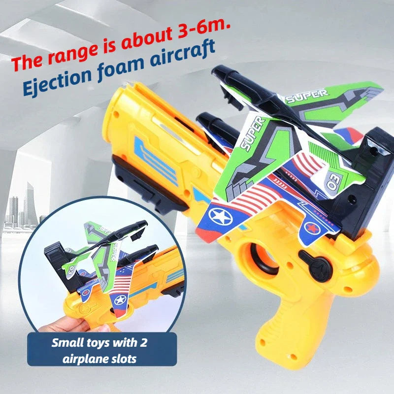 Children's Foam Airplane Launcher Toy – Outdoor Fun for Kids