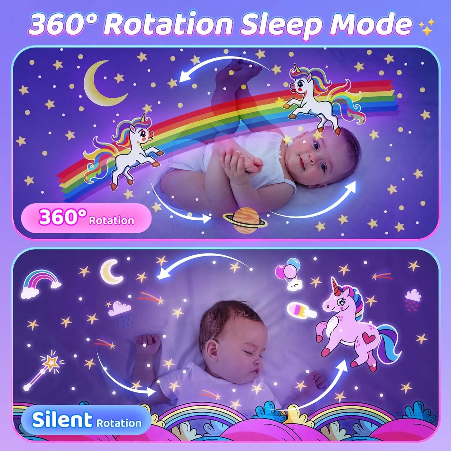 Electric Bunny Projector Night Light for Kids