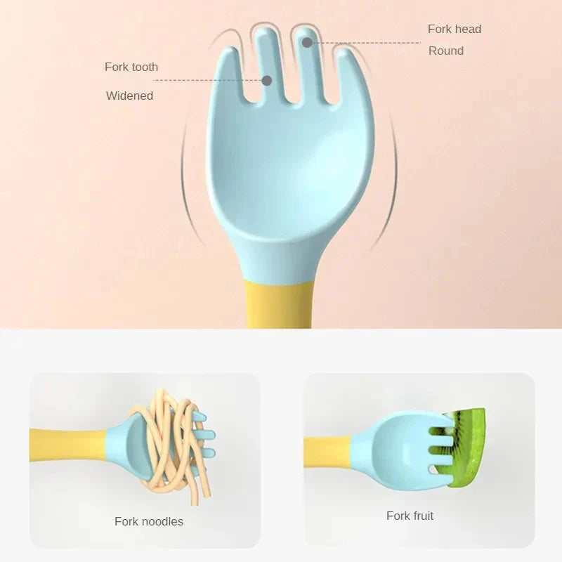 Bendable Twist Baby Fork and Spoon Set