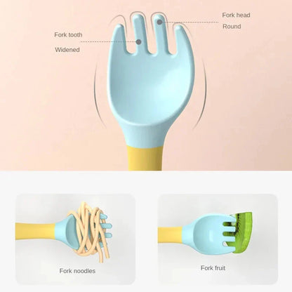 Bendable Twist Baby Fork and Spoon Set