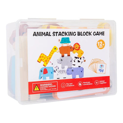 Wooden Animal Stacking Balance Game