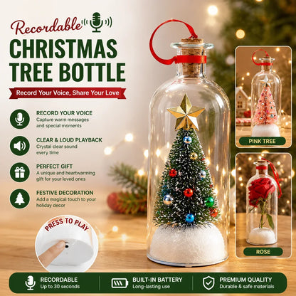 MerryVoice Recordable Christmas Tree Bottle Ornament