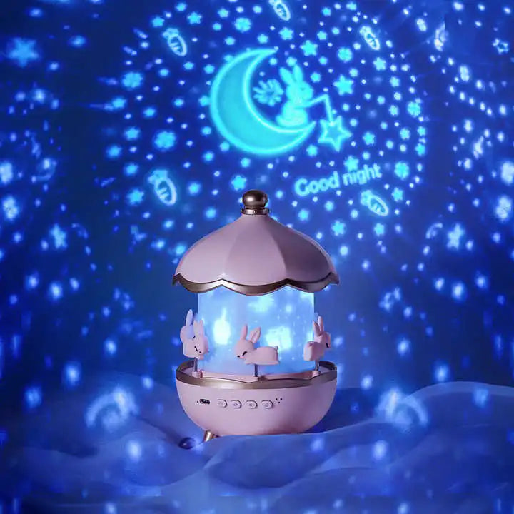 Electric Bunny Projector Night Light for Kids