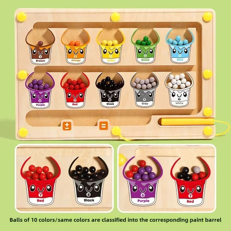 ColorCount Duo Montessori Maze & Drawing Board