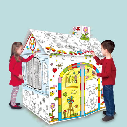ColourCottage – DIY Cardboard Playhouse 🏠🖍️