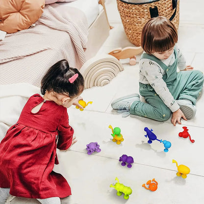 Suction Cup Monster Animal Fidget Toy (9-Pieces)