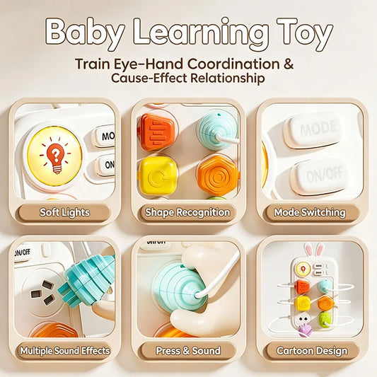 Montessori-Style Plug & Match Busy Board – Light & Sound 🔌✨