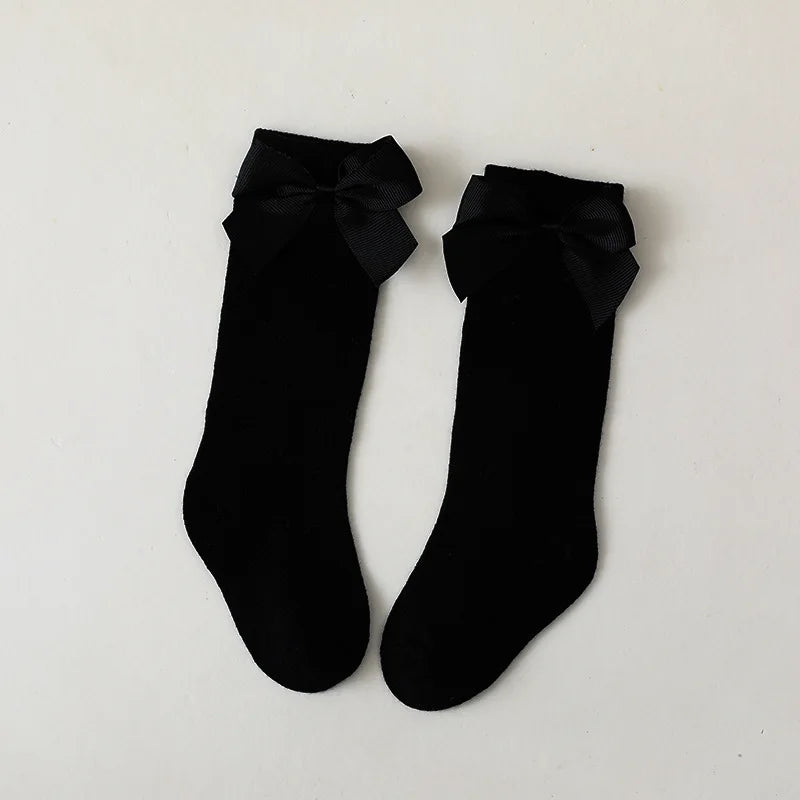 Baby Girls Socks – Spanish Style Bow Cotton Mesh Breathable Socks for Newborns