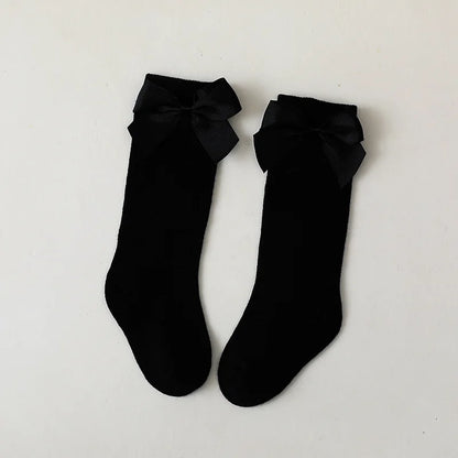 Baby Girls Socks – Spanish Style Bow Cotton Mesh Breathable Socks for Newborns
