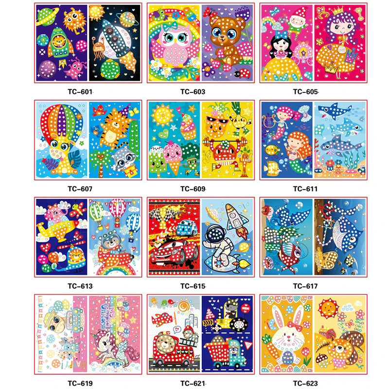Funny Puzzle Dot Stickers – Cute Animal Mosaic Craft Set for Kids