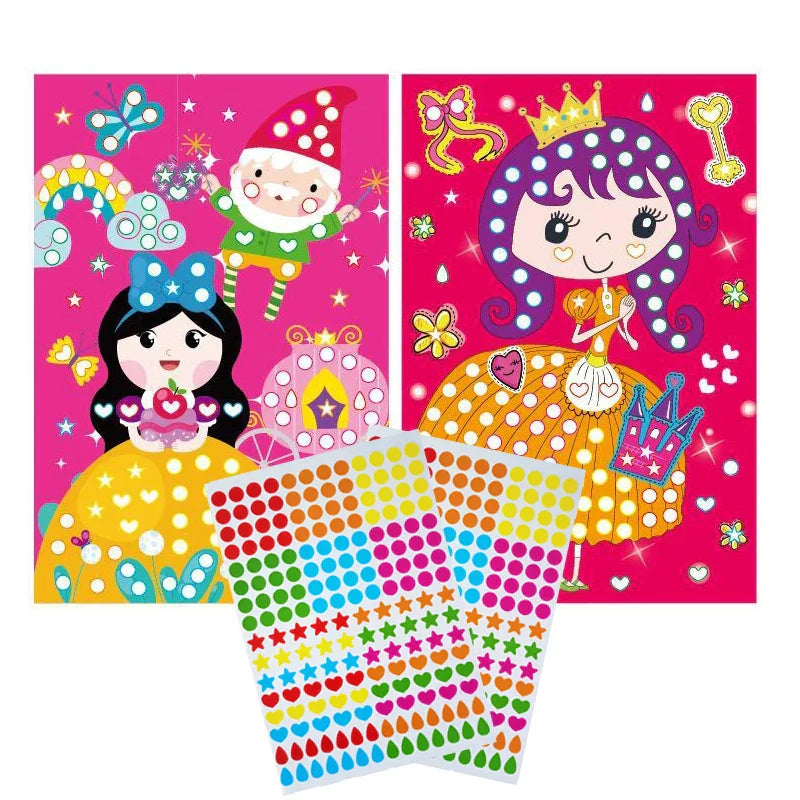 Funny Puzzle Dot Stickers – Cute Animal Mosaic Craft Set for Kids