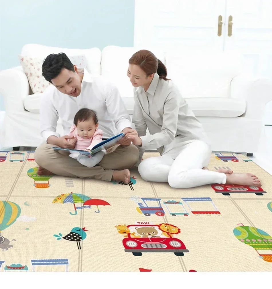 Foldable Baby Play Mat – Waterproof Double-Sided Cartoon Activity Mat