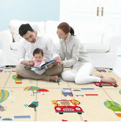 Foldable Baby Play Mat – Waterproof Double-Sided Cartoon Activity Mat