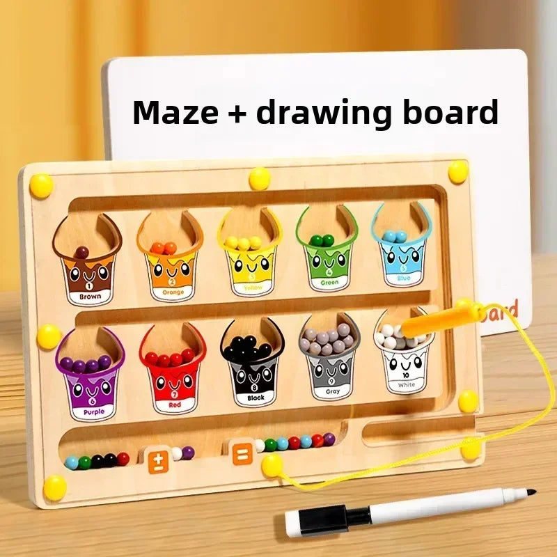 ColorCount Duo Montessori Maze & Drawing Board