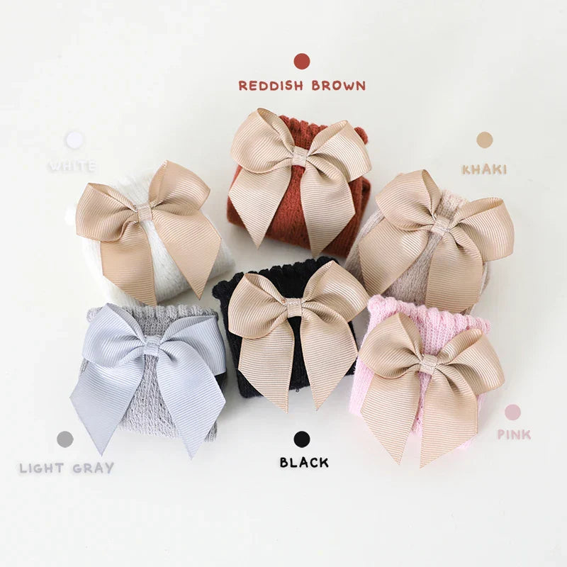 Baby Girls Socks – Spanish Style Bow Cotton Mesh Breathable Socks for Newborns