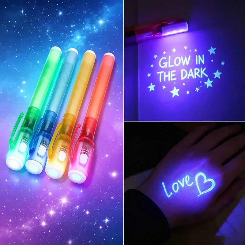 Invisible Ink Pens with UV Light (7-Colours)