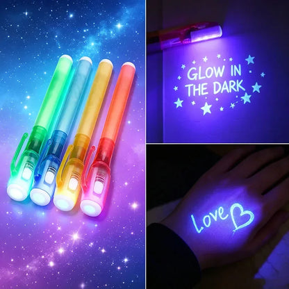 Invisible Ink Pens with UV Light (7-Colours)