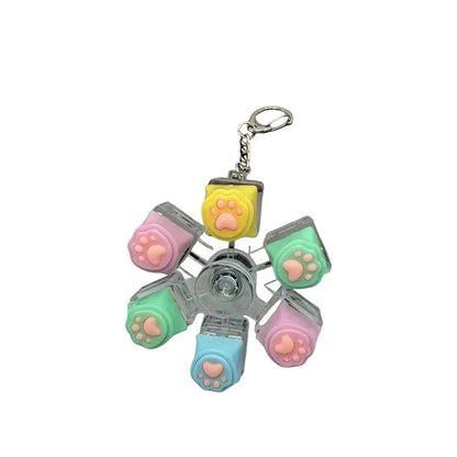 PurrPress - Cat Paw Mechanical Keycap Fidget Keychain