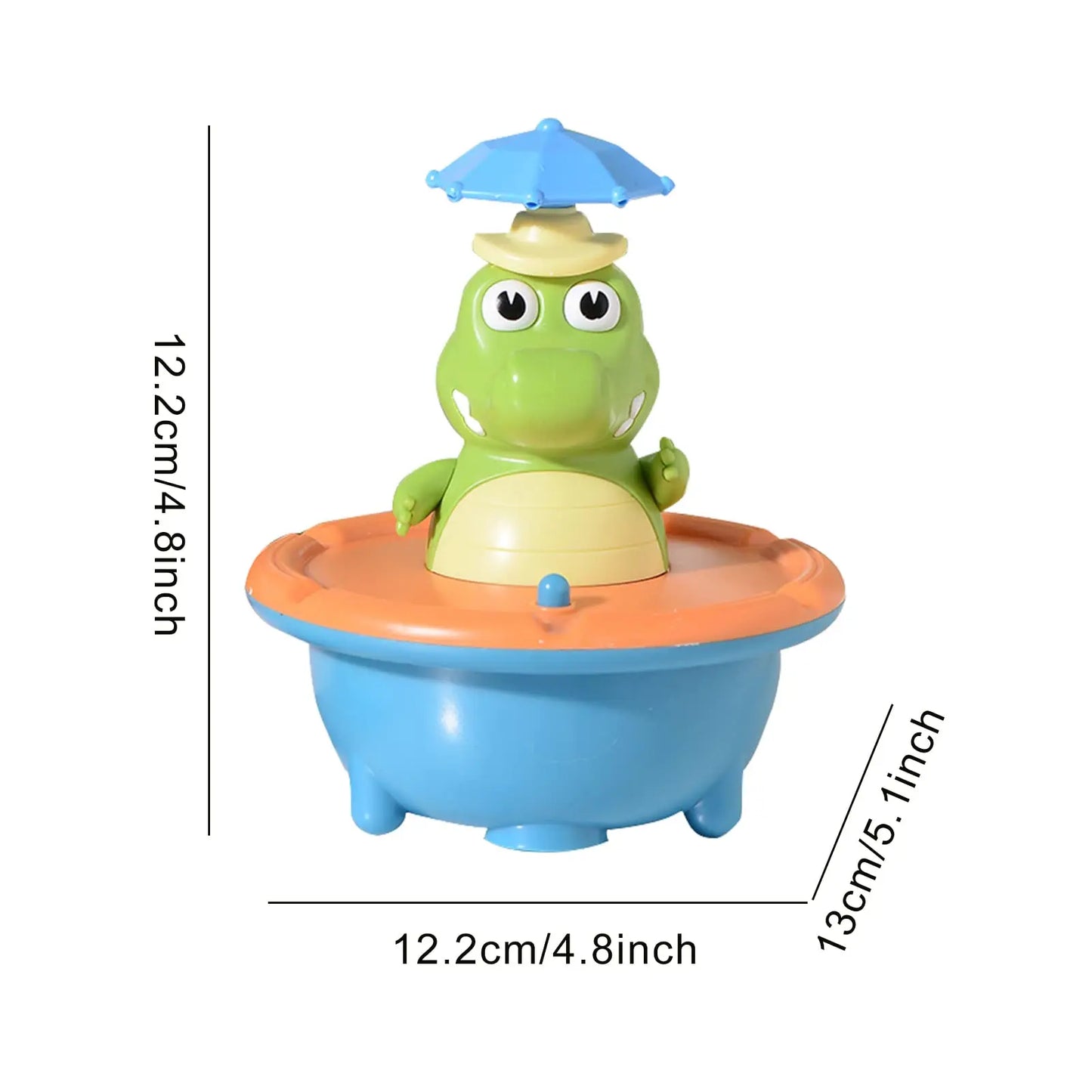 SplashGator LED Crocodile Bath Sprinkler Toy for Kids | Floating Water Spray Bath & Pool Toy