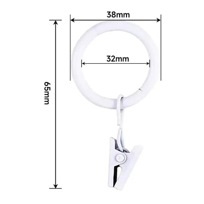 10-Pack Clothes Hanger Connector Rings with Clips