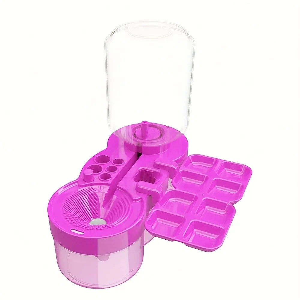 CleanFlow 6-in-1 Paintbrush Cleaner & Brush Holder | Water Circulation Art Cleaning Cup