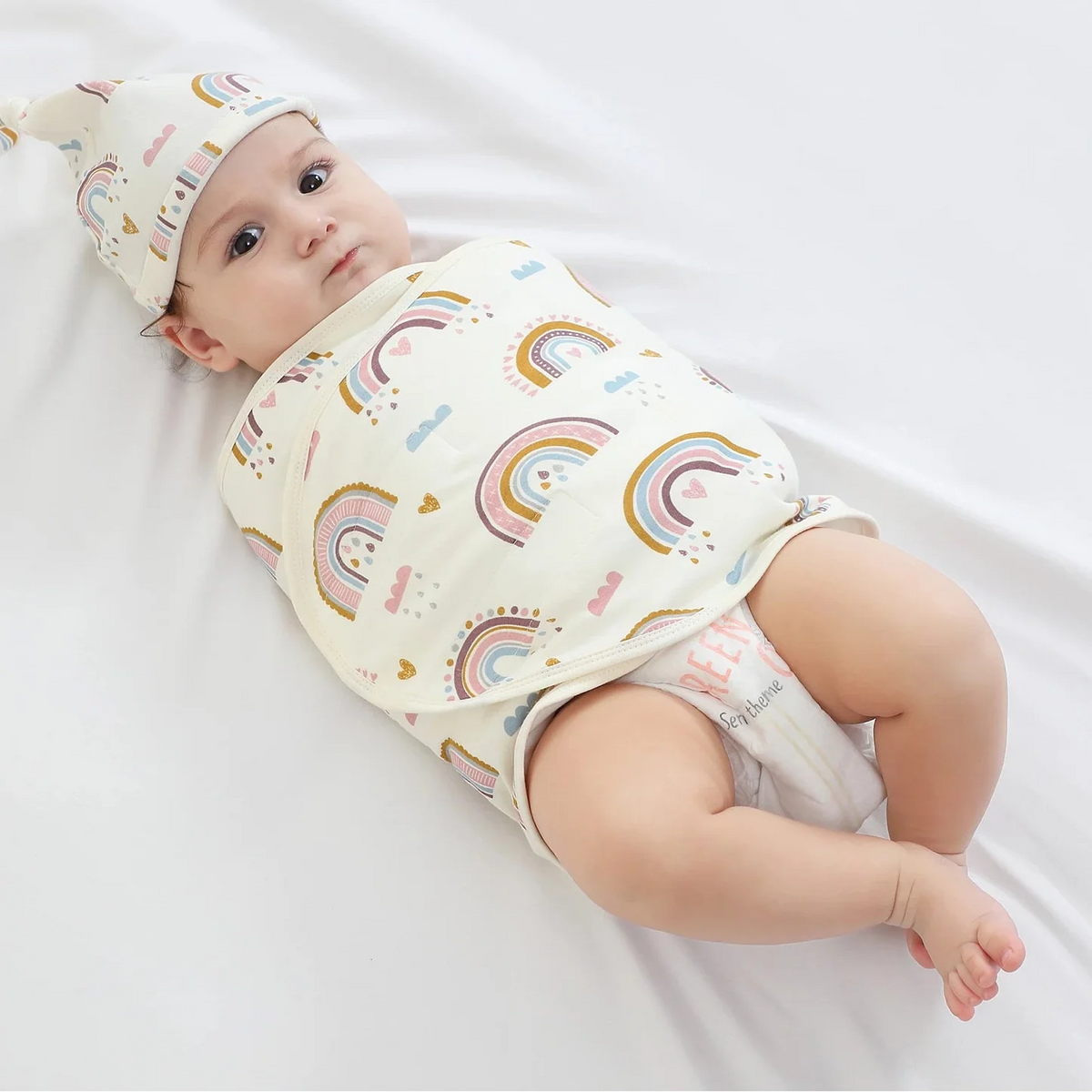 Soft Cotton Baby Swaddle Wrap 🌿🤍