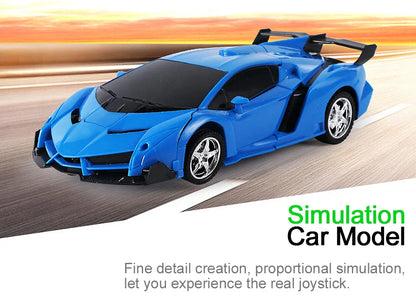 Electric Transforming Police Toy Car