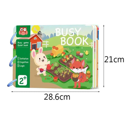 Busy Book for Kids: Animals & Numbers Learning Toy