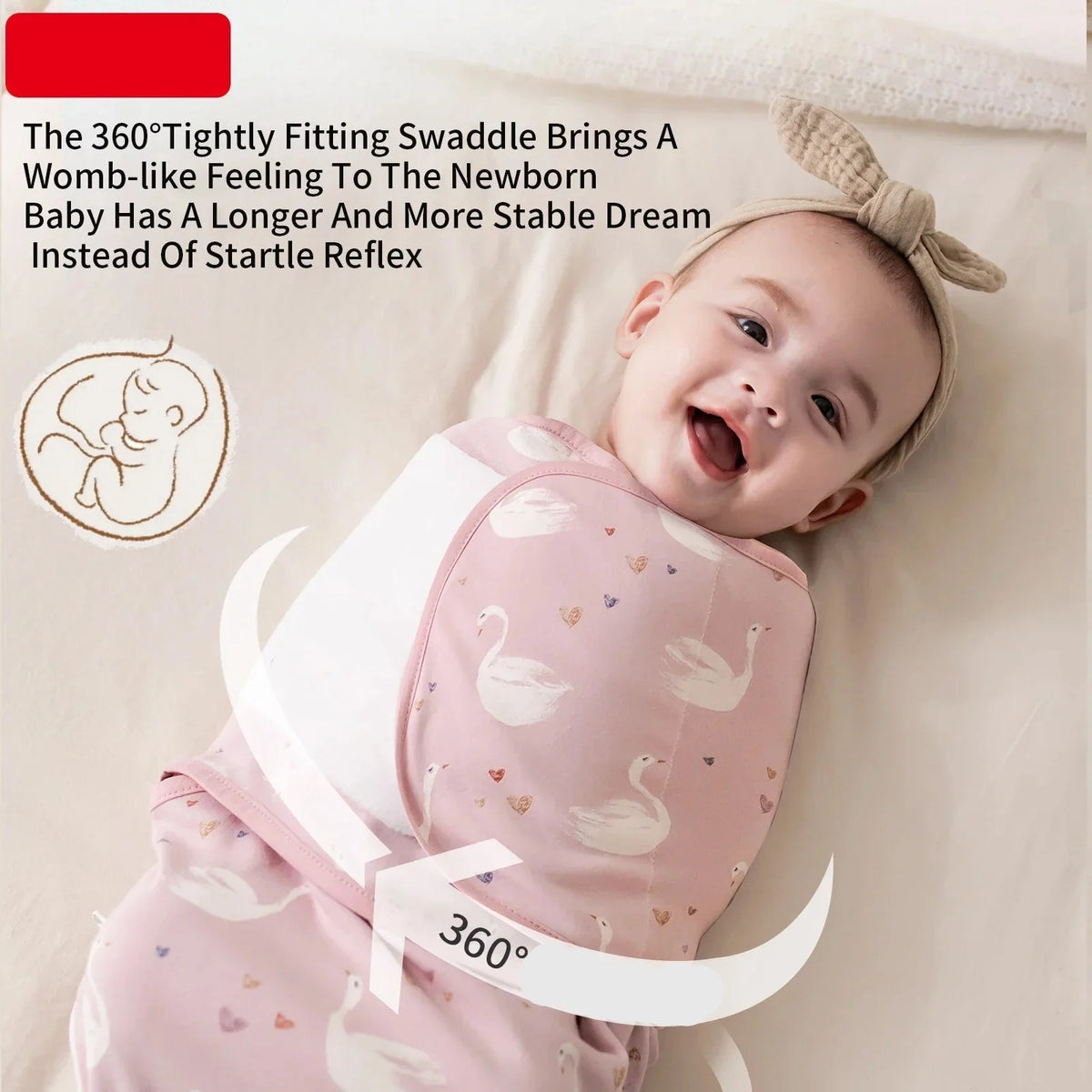 Adjustable Cotton Baby Swaddle Wrap  👶🌙