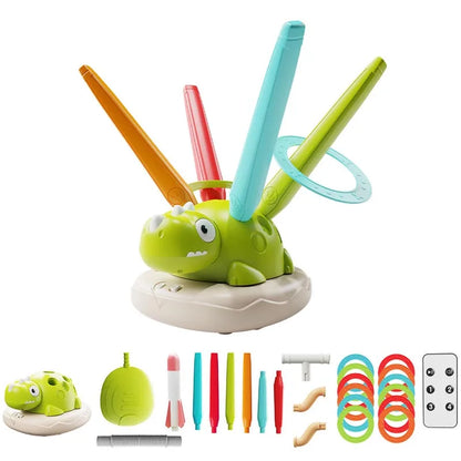 DinoJump 3-in-1 Outdoor Sports Game Set for Kids | Jump Ring, Skipping Rope & Rocket Launcher Toy