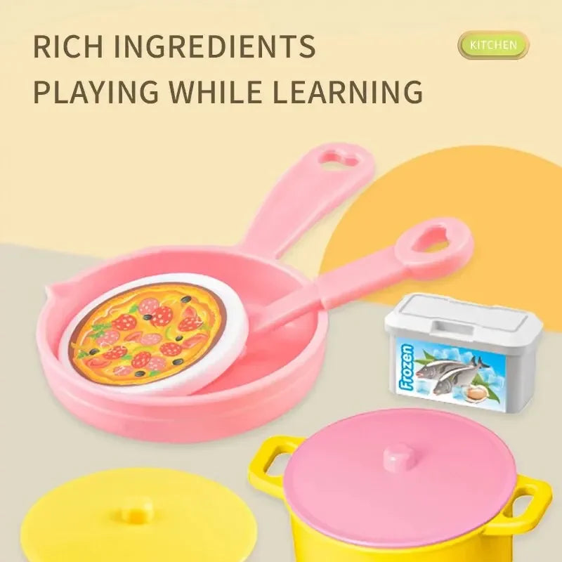 Mini Kitchen Counter Play Set – DIY Simulated Cooking Food Tableware