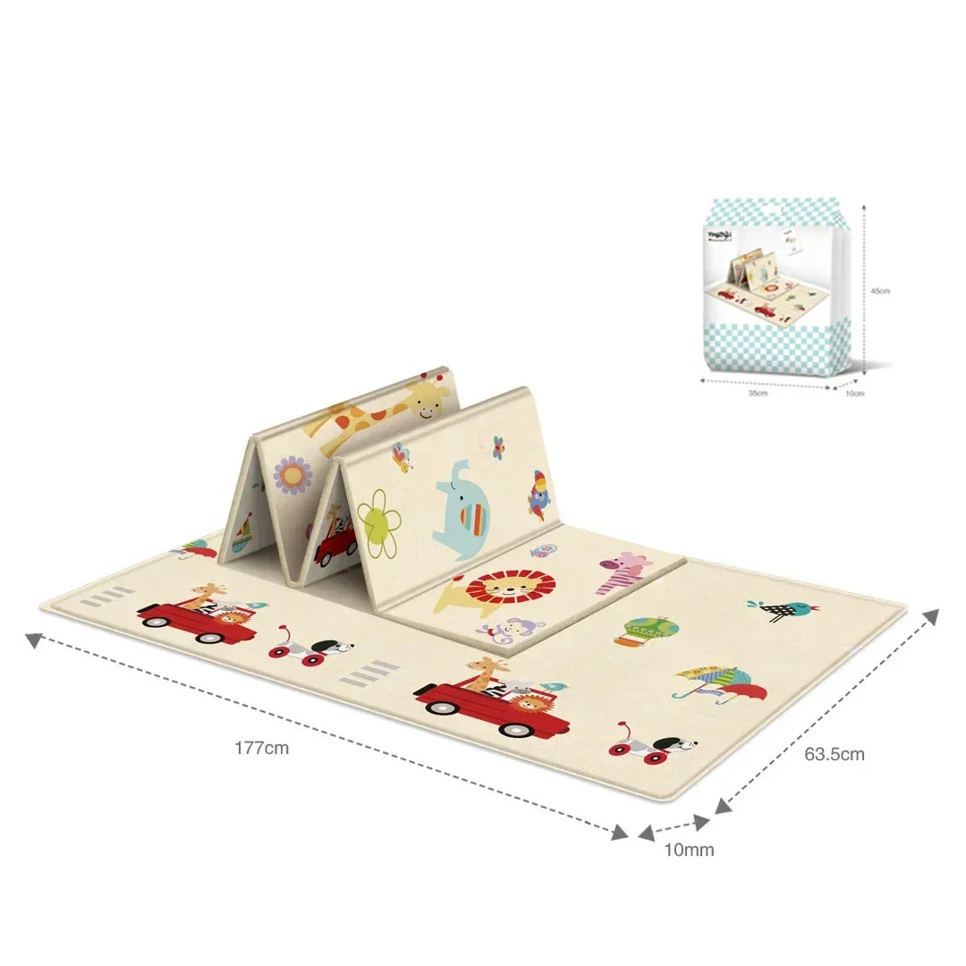 Foldable Baby Play Mat – Waterproof Double-Sided Cartoon Activity Mat