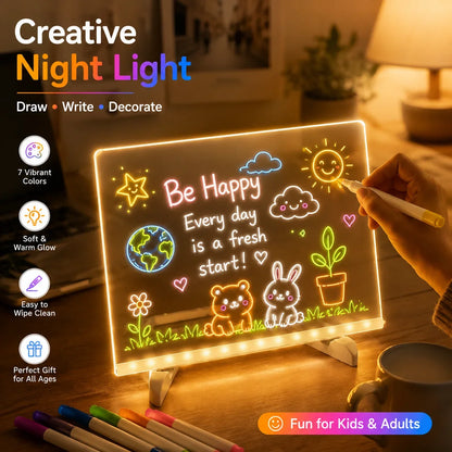 LED Acrylic Drawing & Message Board for Kids