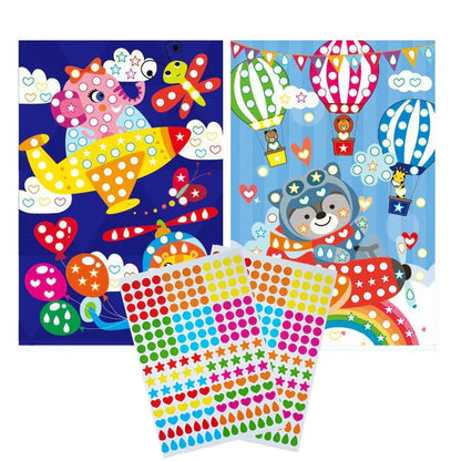 Funny Puzzle Dot Stickers – Cute Animal Mosaic Craft Set for Kids