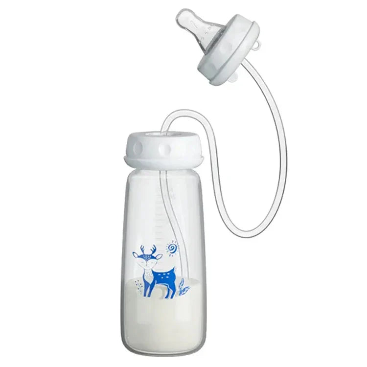 Hands-Free Baby Feeding Bottle – Anti-Colic Nursing System