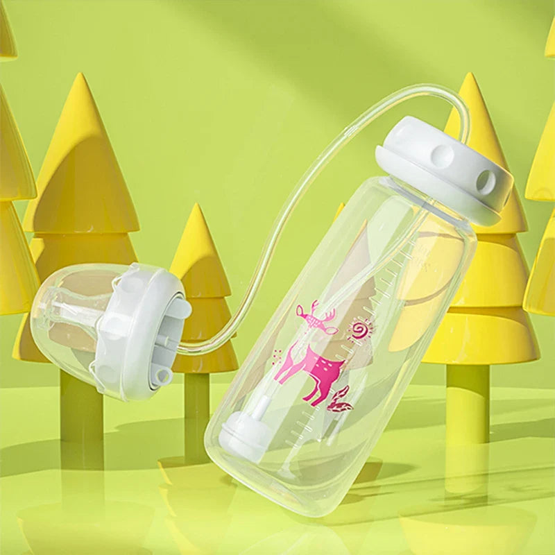Hands-Free Baby Feeding Bottle – Anti-Colic Nursing System