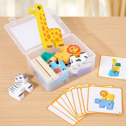 Wooden Animal Stacking Balance Game