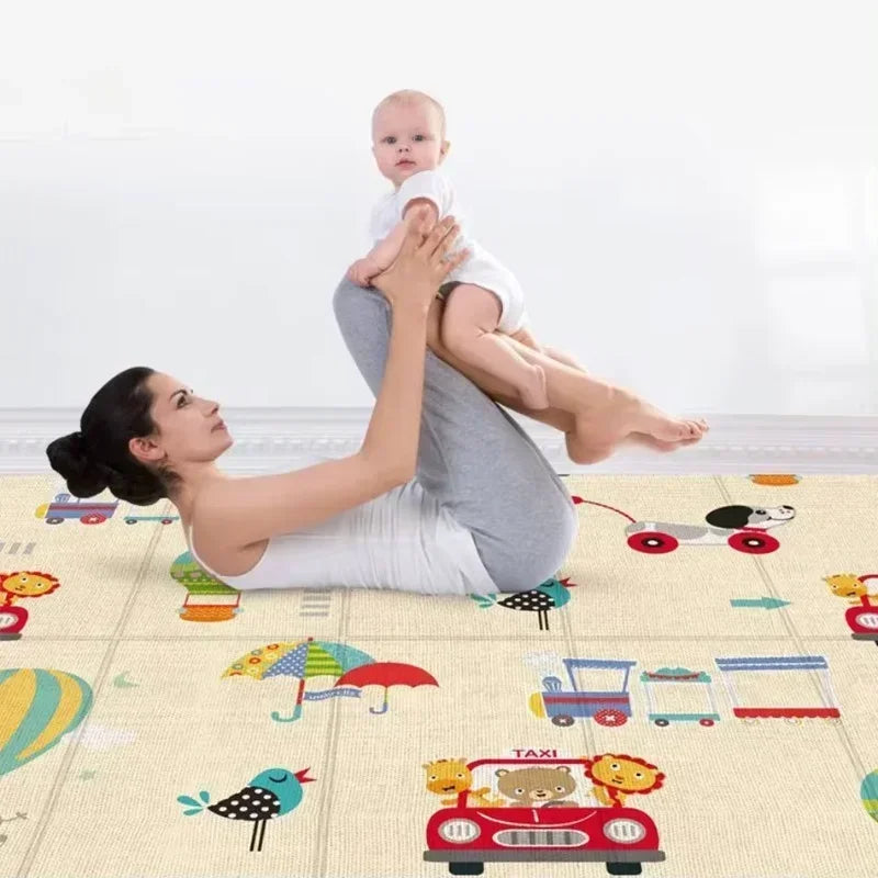 Foldable Baby Play Mat – Waterproof Double-Sided Cartoon Activity Mat