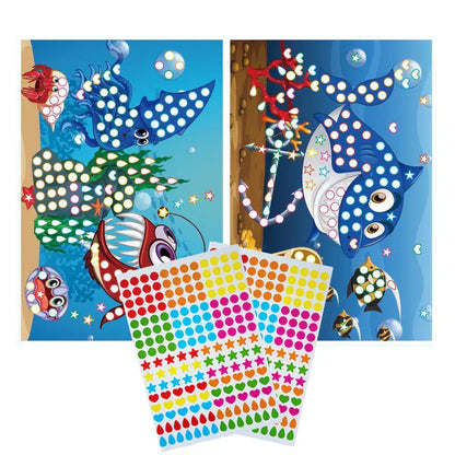 Funny Puzzle Dot Stickers – Cute Animal Mosaic Craft Set for Kids