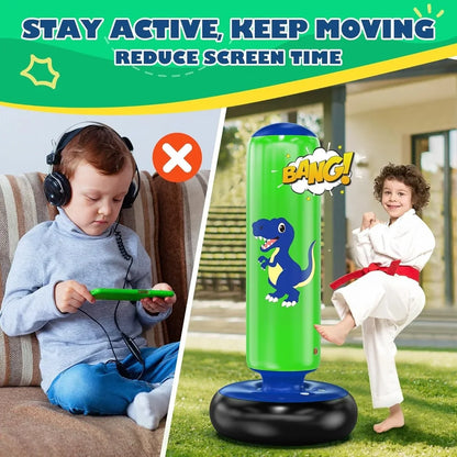 Inflatable Dinosaur Punching Bag for Kids