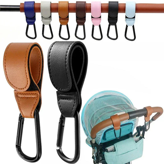2 PCS Baby Stroller Hooks – 360° Rotatable Organizer