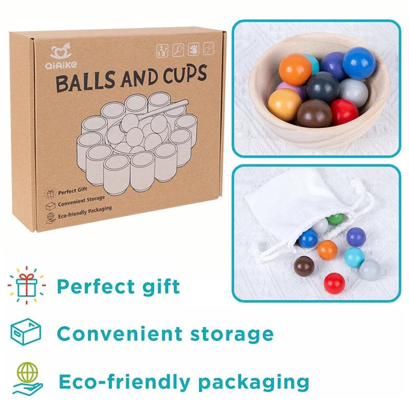 Montessori Wooden Sorting Toy for Toddlers