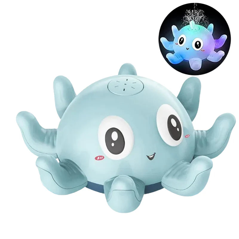 GlowSplash Octopus LED Bath Sprinkler Toy for Kids | Floating Water Spray Bath & Pool Toy