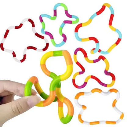 Rainbow Circle Tangle Rope Fidget Toy (5-Piece Set)