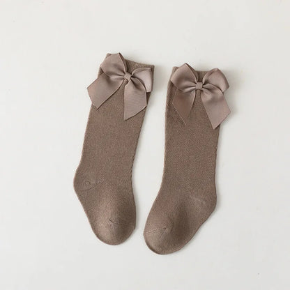Baby Girls Socks – Spanish Style Bow Cotton Mesh Breathable Socks for Newborns
